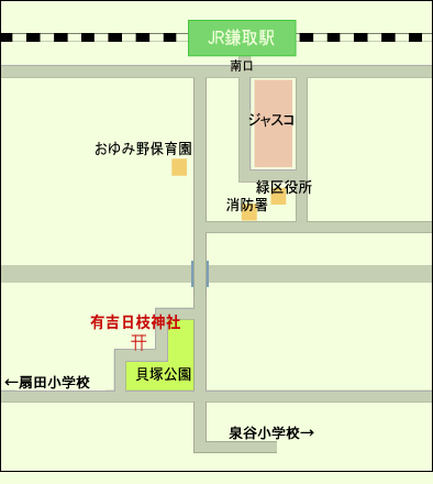 有吉日枝神社周辺地図